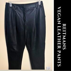 Reitmans Signature Black Vegan Leather Pants